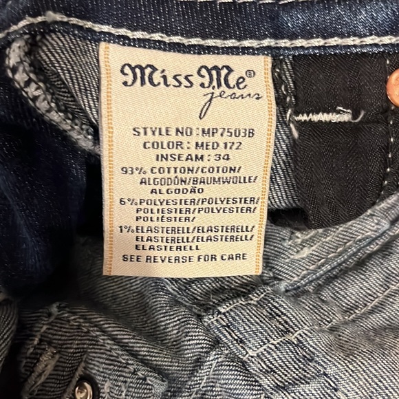 Miss Me Mid Rise Boot Cut Jeans, Size 28 - Picture 8 of 8